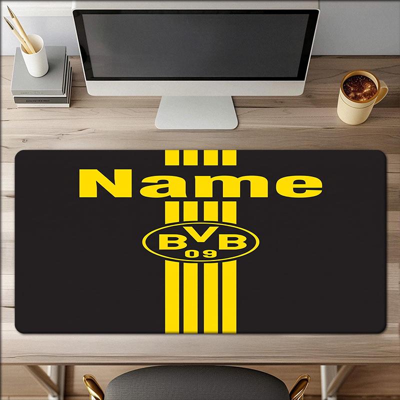 Custom Name Borussia Dortmund Theme Mouse Pad Non Slip Rubber Base Multifunctional Office Home Decor Perfect For Workspace Personalization