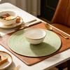 Hitzebeständige Platzsets Rutschfeste Tischsets für das Esszimmer Elegante runde Untersetzer für Zuhause Küche Party Rustikales Küchen-Dekor
