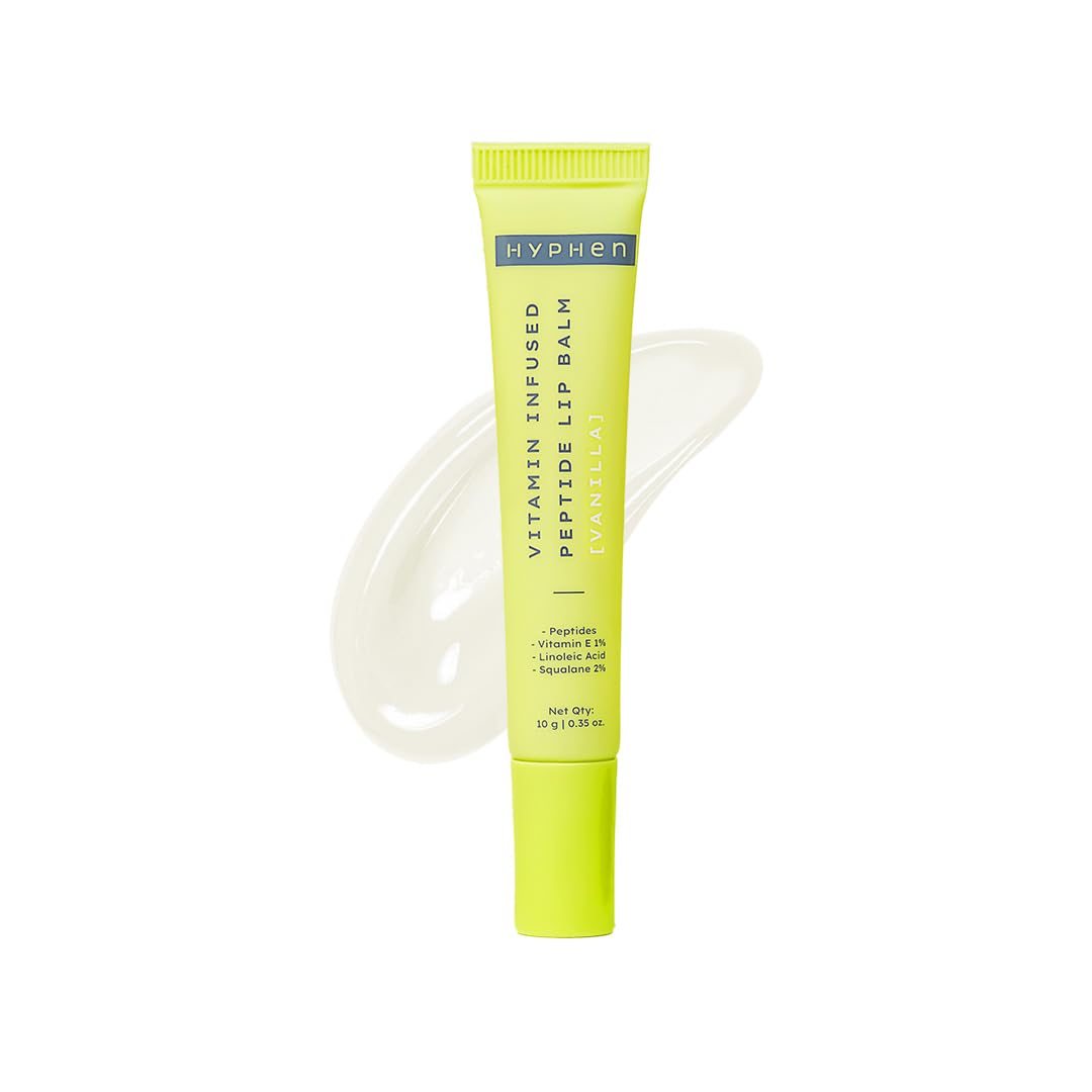 Hyphen Vitamin Infused Peptide Lip Balm Vanilla 10gm Pack of 1 Hydrating Moisturizing Smooth Lips
