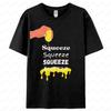 Squeeze Lemon Unisex Cotton Tee Funny Graphic T-Shirt Casual Summer Style Foodies Citrus Lovers Gift Tee Tops Women T Shirt