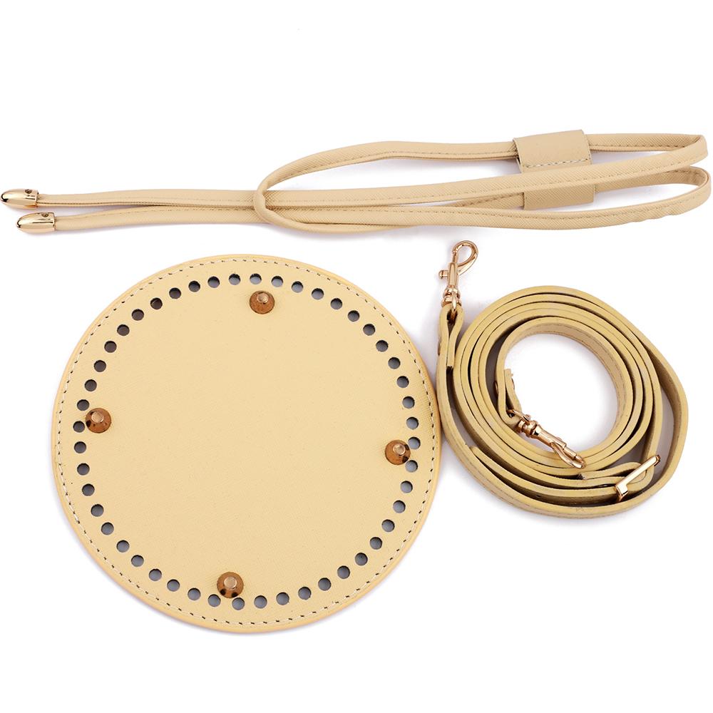 3Pcs/Set Handmade Handbag Woven Set With Bags Strap Bottom Drawstring Bunches DIY Knitting Crochet Backpack Sewing Accessories