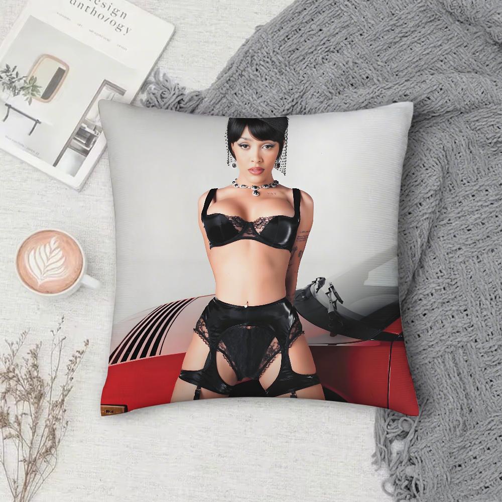 

Rapper Doja Cat Vie Pillow Case Cover Square Sofa With For Pattern Comfortable Cushionsuitable Of Room 12x12Inch