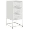 Nightstand White 36 x 39 x 78 cm Steel