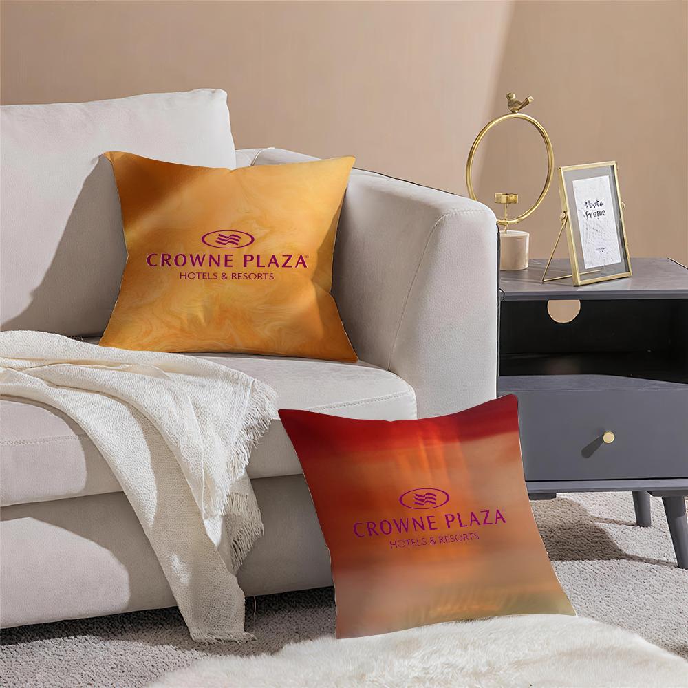 Crowne Plaza Hotel Cushion Cover Anti-dustmite Pillowcase Invisible Zipper Silky Short Plush Sofa Cushion Cover
