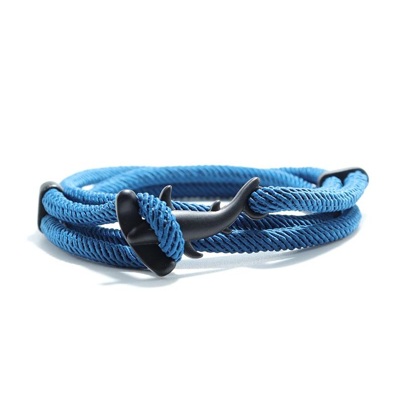 Ocean Animal Shark Bracelet Homme Female Multi-layer Adjustable Charm Braslet Camping Jewelry Beach Accessories Gift For Lovers