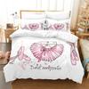 Cartoon Ballet Dancing Girl Duvet Cover Set Princess Twin Size Bedding Kids Nordic Bed Cover 150x90 Queen King
