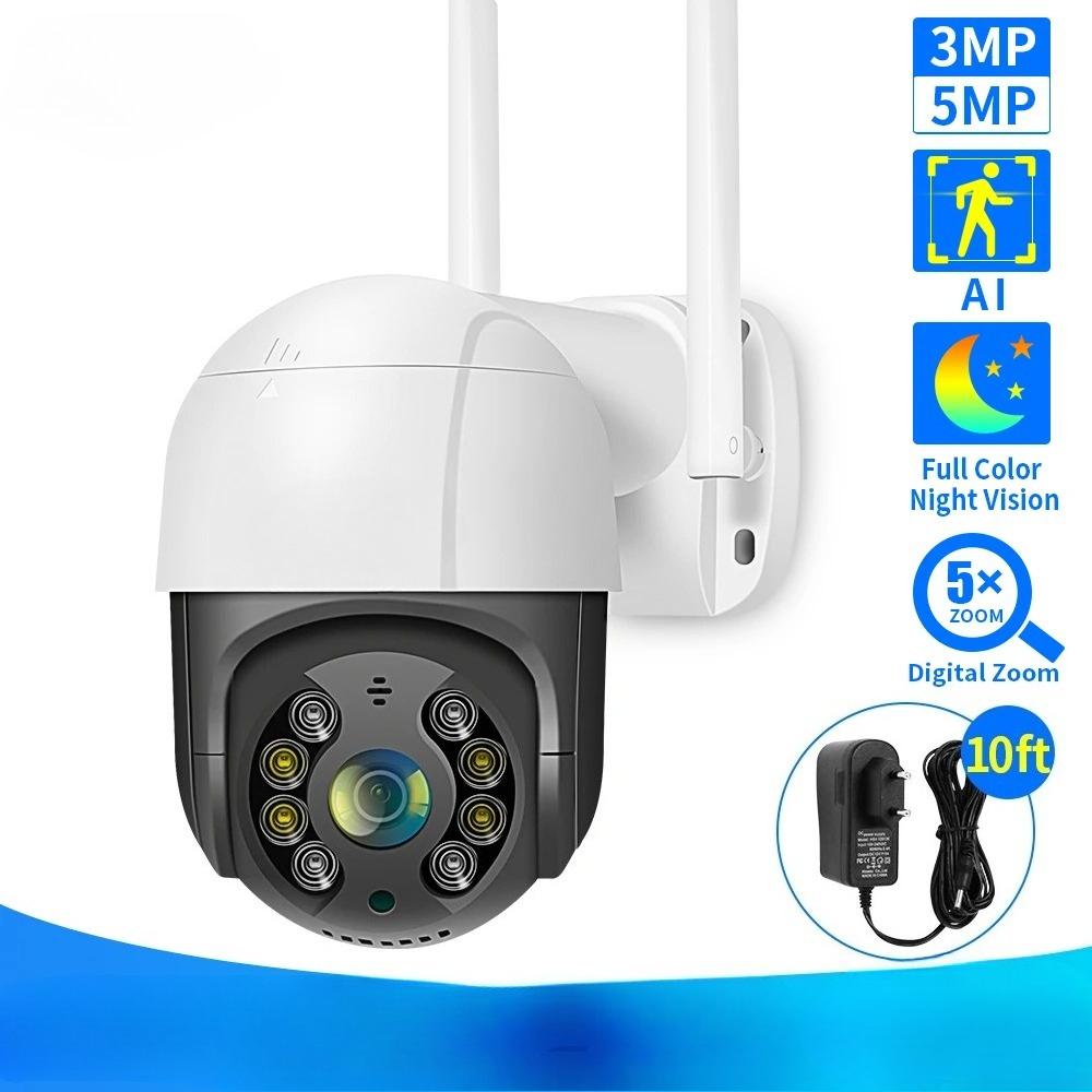 5x 4K Smart Wifi PTZ Camera Digital Zoom AI Human Detection Wireless CCTV IP Camera Security Protection