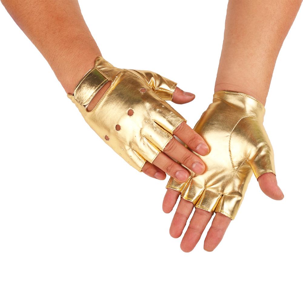 Unisex Motorcycle & Dance Half-Finger Gloves for Nightclub Performance