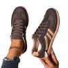 New Flat Lightweight Sports Shoes and Retro Lace-up Casual Shoes From De Xun Shoes for Women