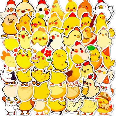 50 Autocollants Famille Amour Poulet Dessin Animé pour Enfants Autocollants Récompense Autocollants Cadeau de Pâques Poulet
