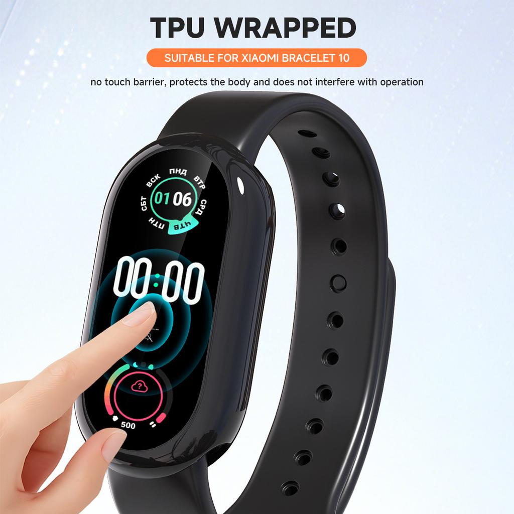 For Xiaomi Mi Band 10 Full Cover PC Case For Xiaomi Mi Band 10 Screen Protector For Mi band 10 Protective Case TPU Watch Case