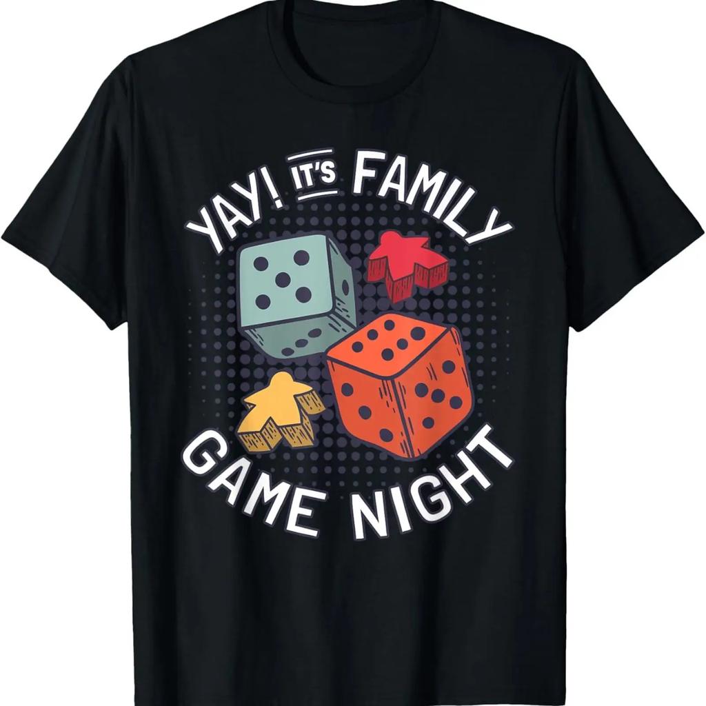 Funny Family Game Night T Shirt Vintage Stretched Comfortable Homme Stylish Fashion Top For Everyday Wear Versatile