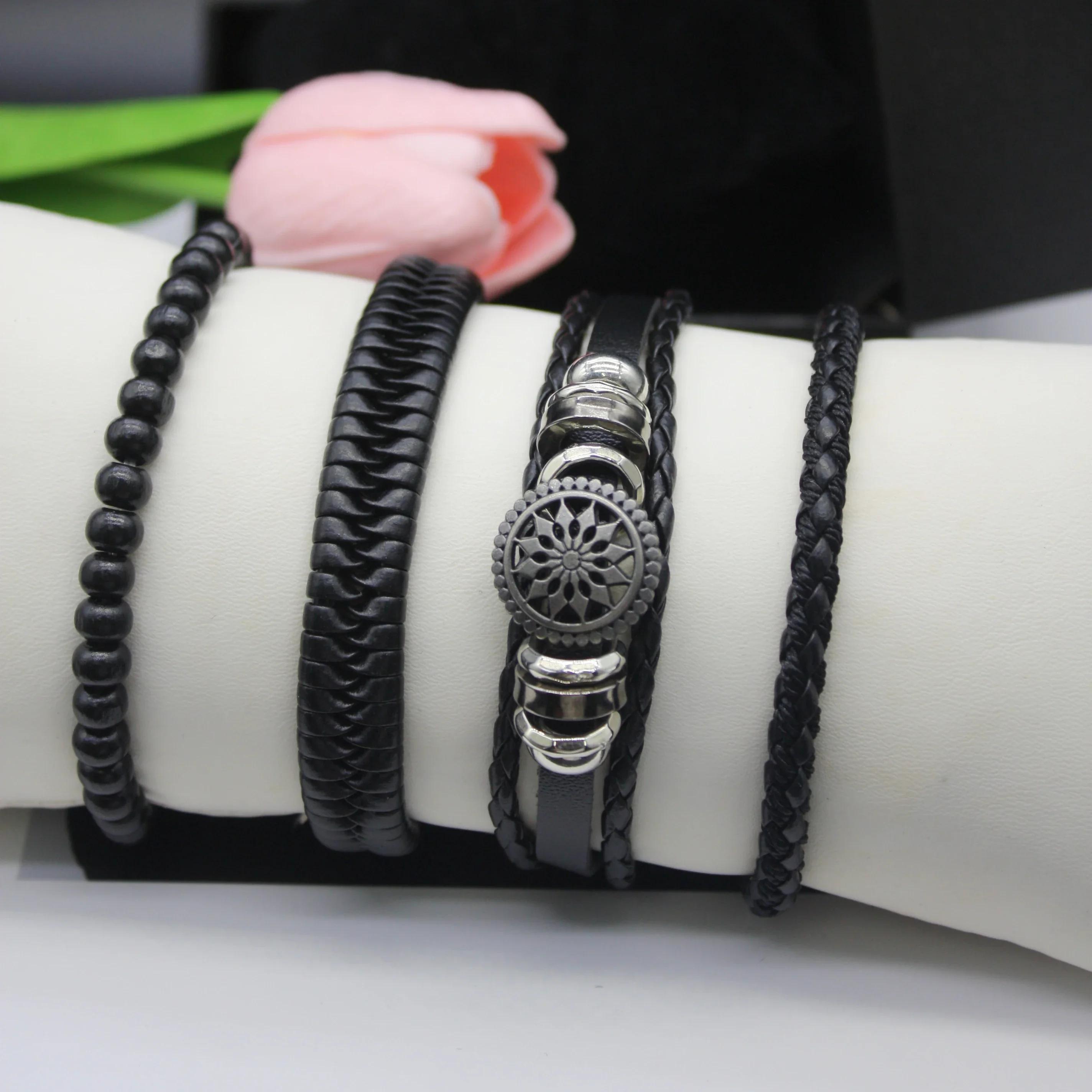 

5 шт. Набор Мужские повседневные модные кожаные ремешки Мужские часы Браслеты Коробка Новые самые продаваемые товары для мужчин