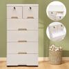 Versatile 6-Drawer Organizer Chest Food-Grade PP 66LBS Capacity Lockable Wheels Easy-Clean For Bedroom Closet