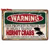 Vintage Warning Funny Animals Metal Sign Chicken Sheep Pig Octopus Wall Poster for Private Wall Painting Decor WY