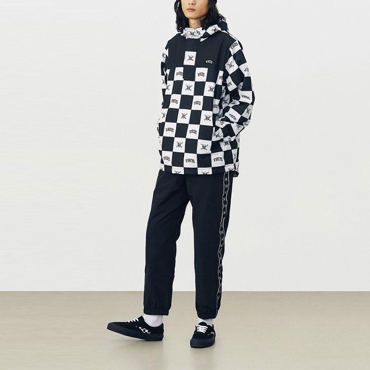 Vans Jachetă cu glugă de lucru în carouri cu cranii Jachetă bărbați Negru VN0A54JXZ79