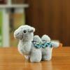Kawaii Soft Stuffed Camel Keychain Cartoon Patterned Bag Charm Mini Backpack Decoration for Christmas Small Gifts