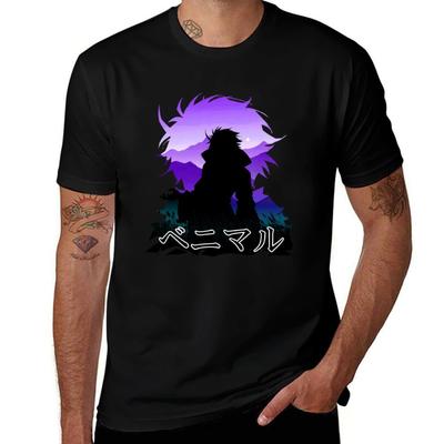 Benimaru Silhouette T-Shirt Leichtes sportliches kurzärmeliges T-Shirt