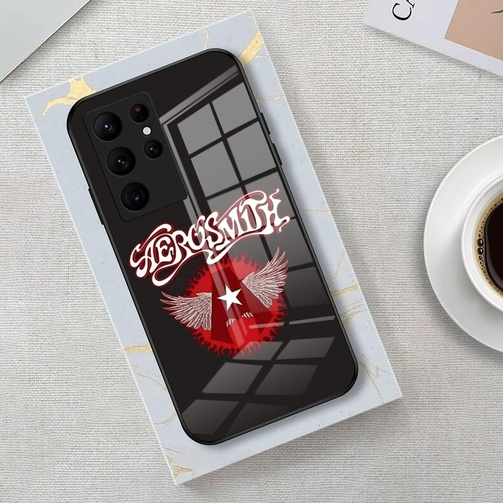 

Band Aerosmith Phone Case For Samsung S26 S25 Edge Ultra 23 22 21 20 Ultra Plus S24 Fe Glass Cover Galaxy S21 FE 5G