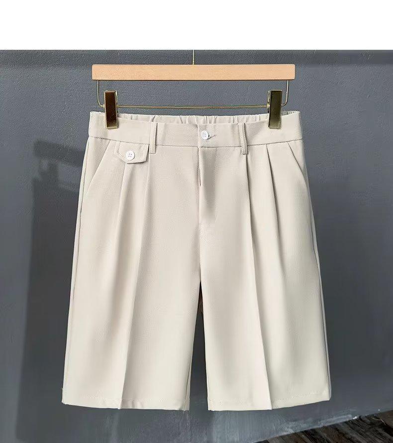 Men's Trendy Loose-Fit Summer Breathable Shorts - Stretchy Streetwear Casual Straight-Leg Suit Pants