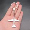 Punk Airplane Gear Steampunk Themed Antique Bronze Metal Keychain with 30mm Ring for Boys Bag Charm