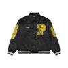 Satin Varsity Jacket Black Men Outerwear P23JK023