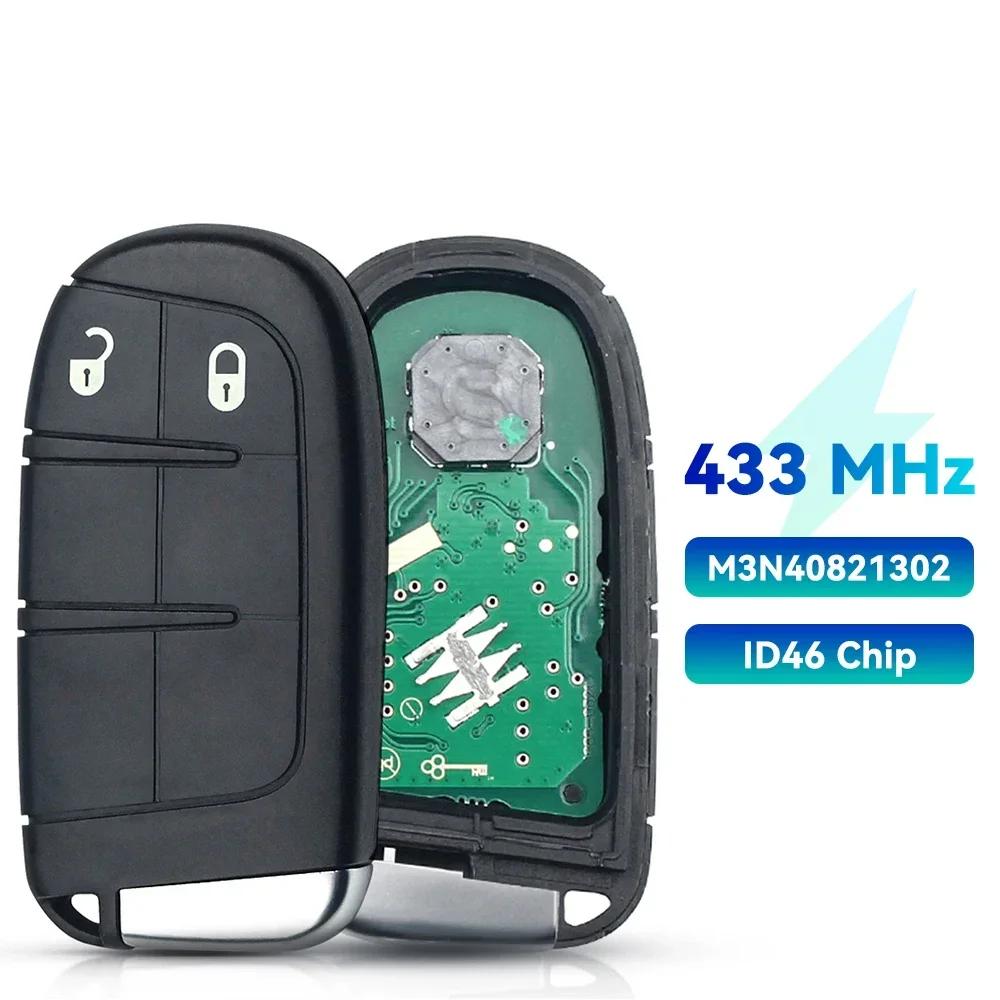 KEYYOU 1PCS ID46 M3N-40821302 Remote Car Key Fob For Chrysler 300C Dodge Charger Journey Challenge Dart Durango Jeep 433MHz For Jeep