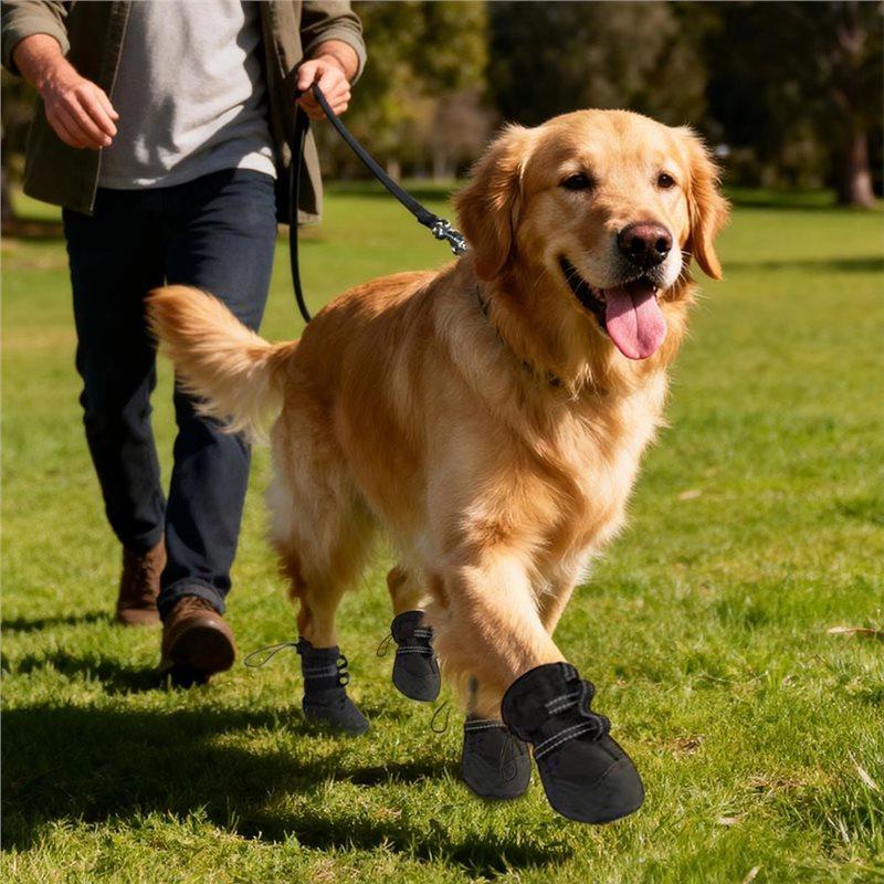 Hundeschuhe für heißen Asphalt, 4er-Pack, rutschfest, Haustierbedarf, Hundepfoten-Wundschutzschuh für Wanderungen, Spaziergänge im Freien