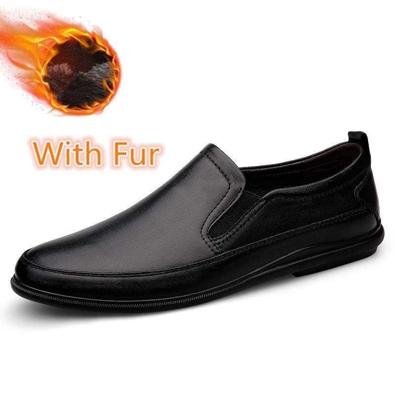 Fashion Genuine Leather Men Boat Shoes Breathable Mens Business Loafers Antiskid Casual Footwear Handmade Slip on Flats Simple Moccasins