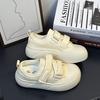 0 Cream Velcro Little White Shoes Women's Spring New Ugly Cute Niche Big Head Shoes
