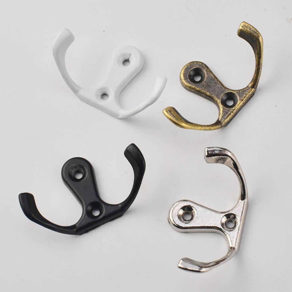 Modern Dual Hook for Wardrobes, Kitchens & Bathrooms – Wall Mounted Coat & Hat Hanger