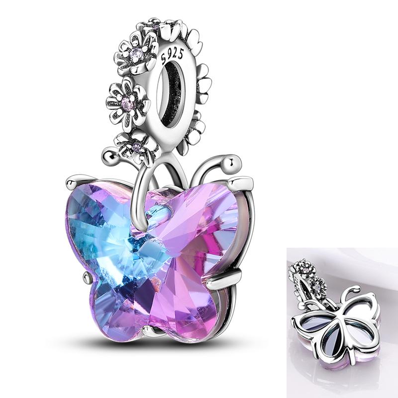 Fit Original Accessories Bracelets Inlaid Zirconium Charms Bead Copper Colorful Dangle For Necklace Diy Jewelry Marking
