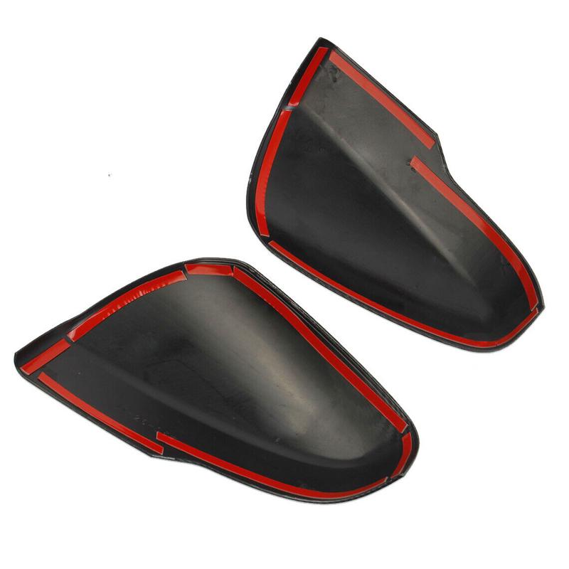 1 Pair Car Side Rear View Mirror Cover Cap Fit for Subaru Crosstrek XV Forester Impreza Black Carbon Fiber Texture Plastic
