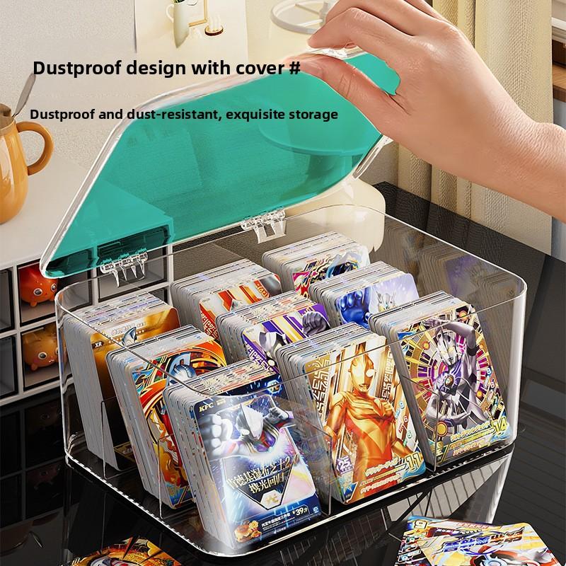 A Large-capacity, Multi-compartment Acrylic Transparent Card Display Box for Card Storage