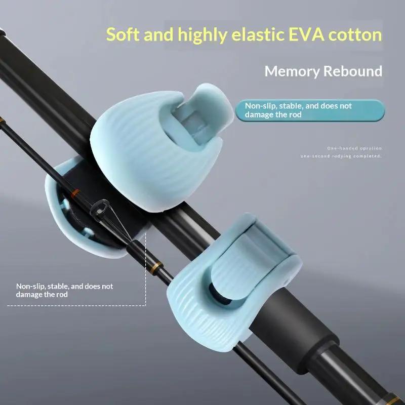 1PC Portable Fishing Rod Holder Fixer Clip Lure Rod Bundling Clamp Compact Beach Fishing Pole Holder Fishing Accessory