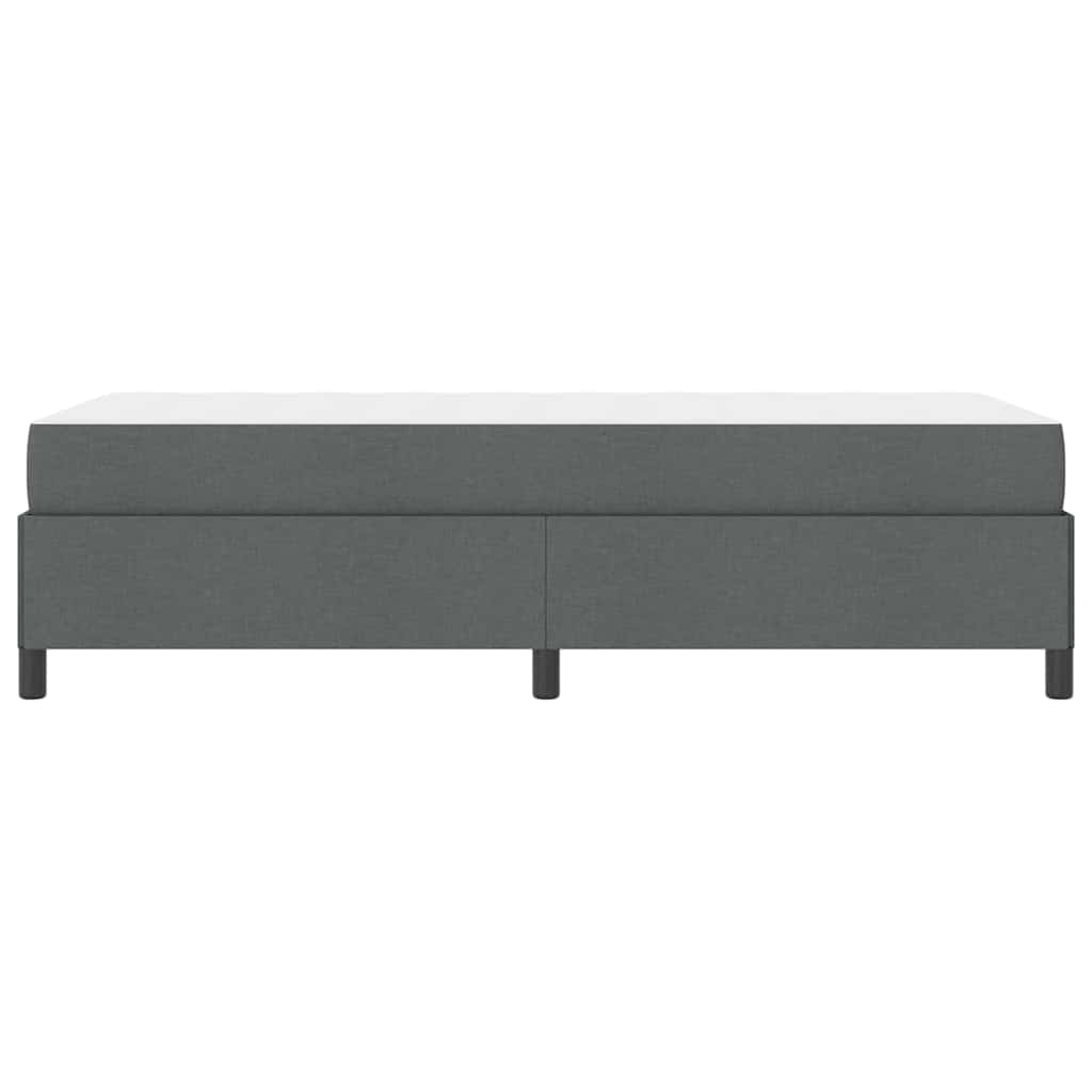 Box Spring Bed with Mattress Dark Gray 90 x 190 cm Fabric