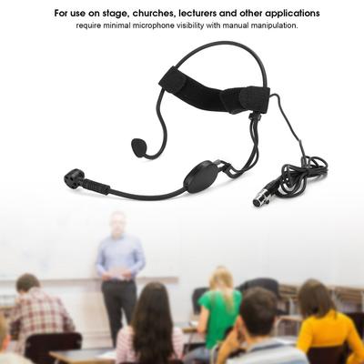 Lightweight Headset Microphone Mini 3 Pins Portable Mic Easy To Use Condenser Mic Wireless Setup