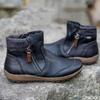 Fashion New Short Boots for Winter Fashion Retro Comfortable Flat Zipper Boots Simple Comfortable Casual Anti Slip Large Women's Shoes