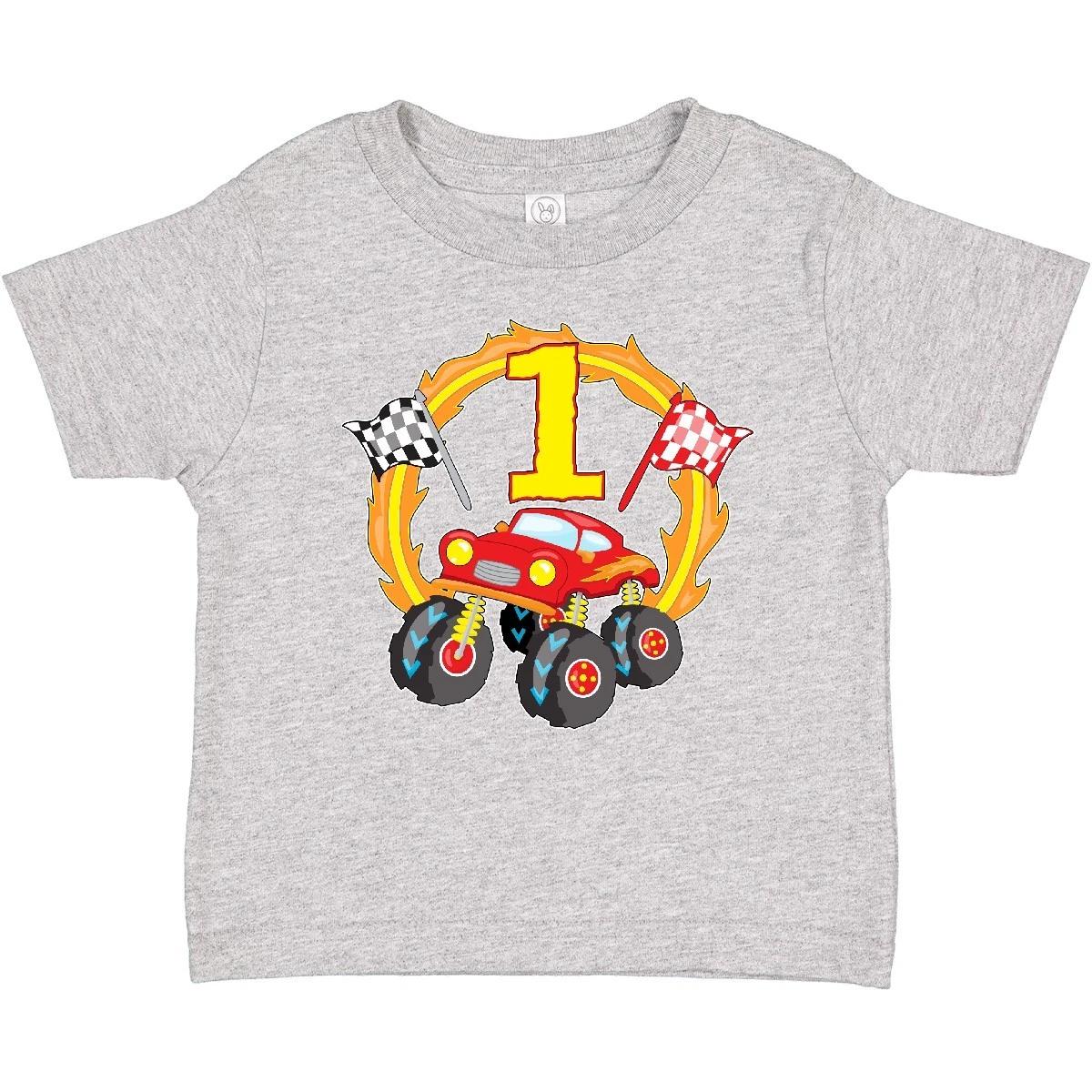 Inktastic Monster Truck 1st Birthday Baby T-Shirt Birthdays First 1 One Turning 150
