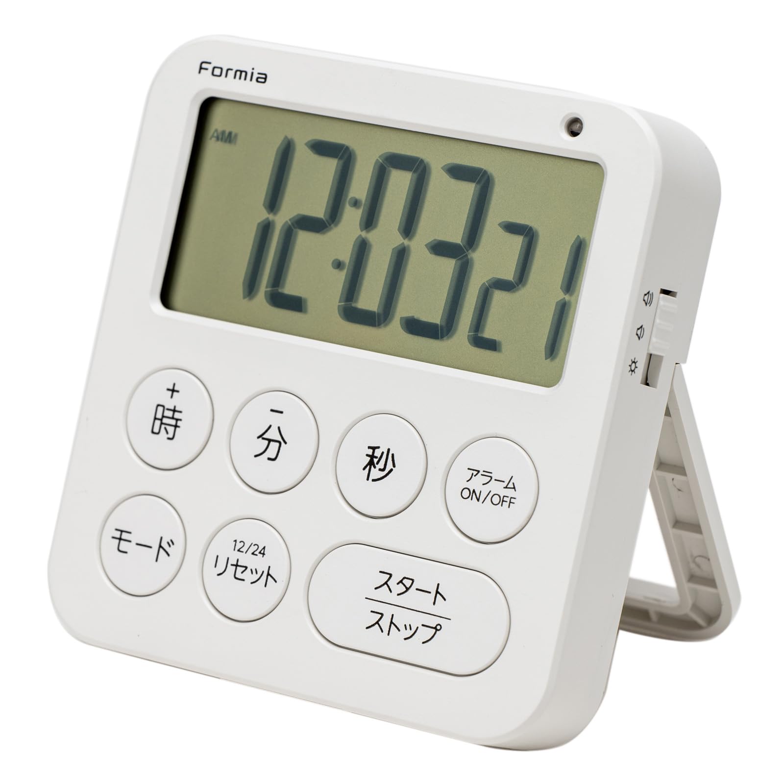 

Formia HT-027WH Digital Kitchen Timer with Countdown Function, Alarm Clock, Tabletop/Wall-Mountable, White, by Hodogaya Electronics