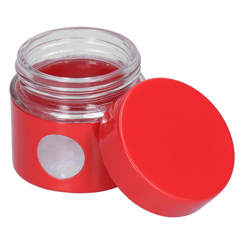 Mini Tea Storage Cans Portable Stainless Steel Coffee Powder Preservation Cans for Home KitchenRed