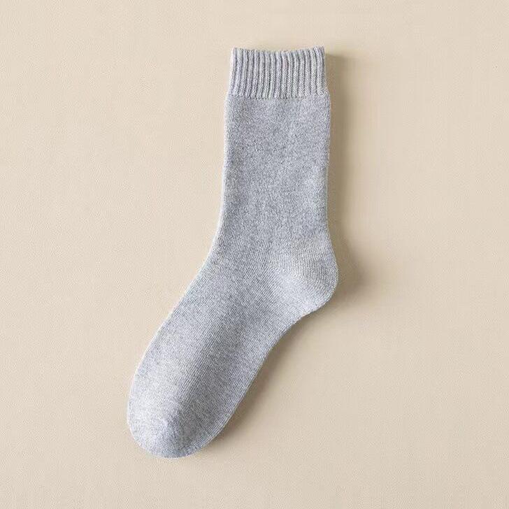 Winter Thicken Warm Men Knee Long Socks Wool Keep Warm Longer Stocking Compression Winter Terry Socks Cotton Cover Calf Sox Gift