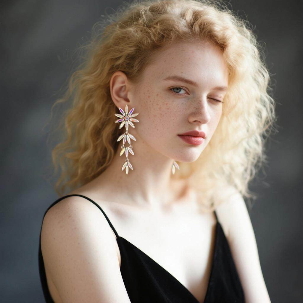 Style Geometric Alloy Long Earrings For Formal Events And Fashion Enthusiasts