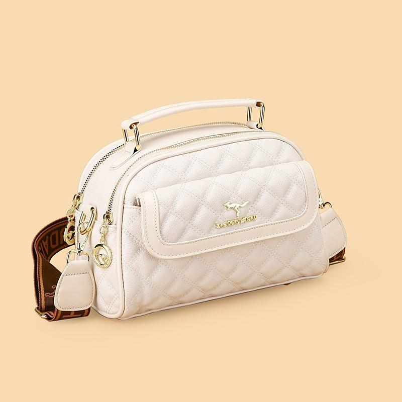 Rhombus bag women's new fashion women's three-layer large-capacity simple and versatile shoulder bag