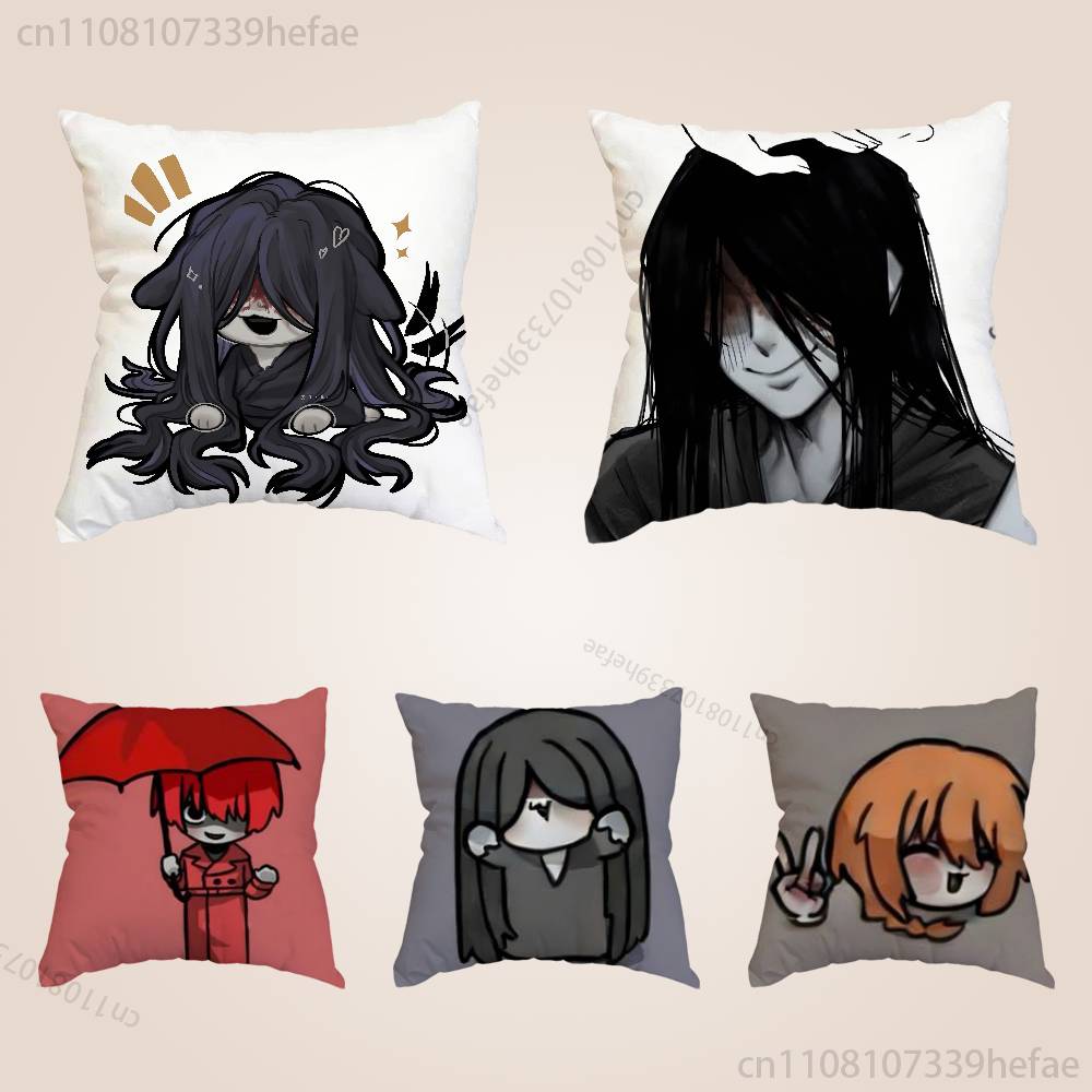 HHomicipher Funny Pillow Case Antidustmite Pillowcase Invisible Zipper Silky Short Plush Sofa Cushion Cover