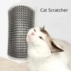 Katzen Eckbürste Kamm, Katzenmassage Fellpflege, Katzen bogenförmiges Kunststoff Selbst reinigendes Kratzbrett Produkt