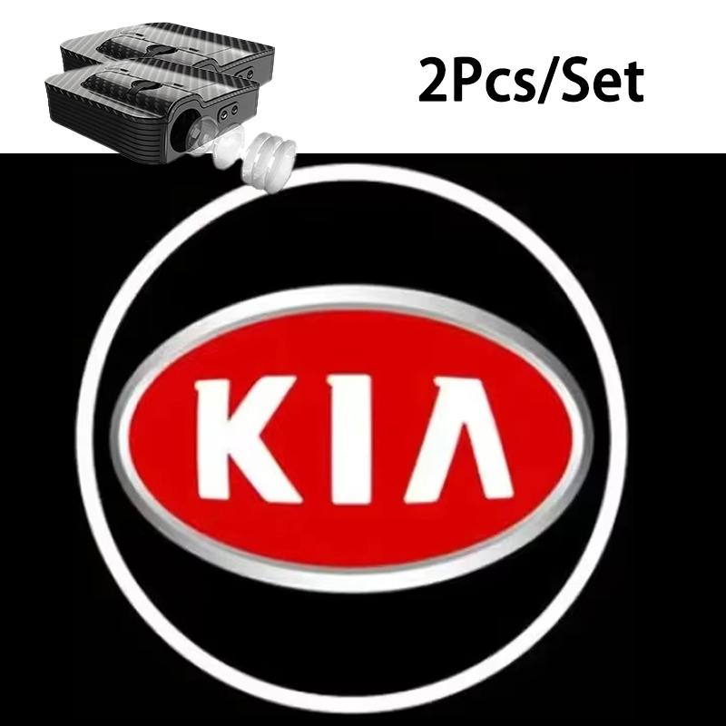 IYWD1 2Pcs Car Door Projector Lamps Welcome Lights Accessories For Kia KN GT-Line Sportage Ceed Rio Picanto Sorento Soul Cerato Venga