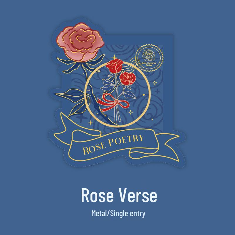 ZaoMo Rose Universe Series Metal Bookmarks: Elegant Rose Design for Planners and Notebooks