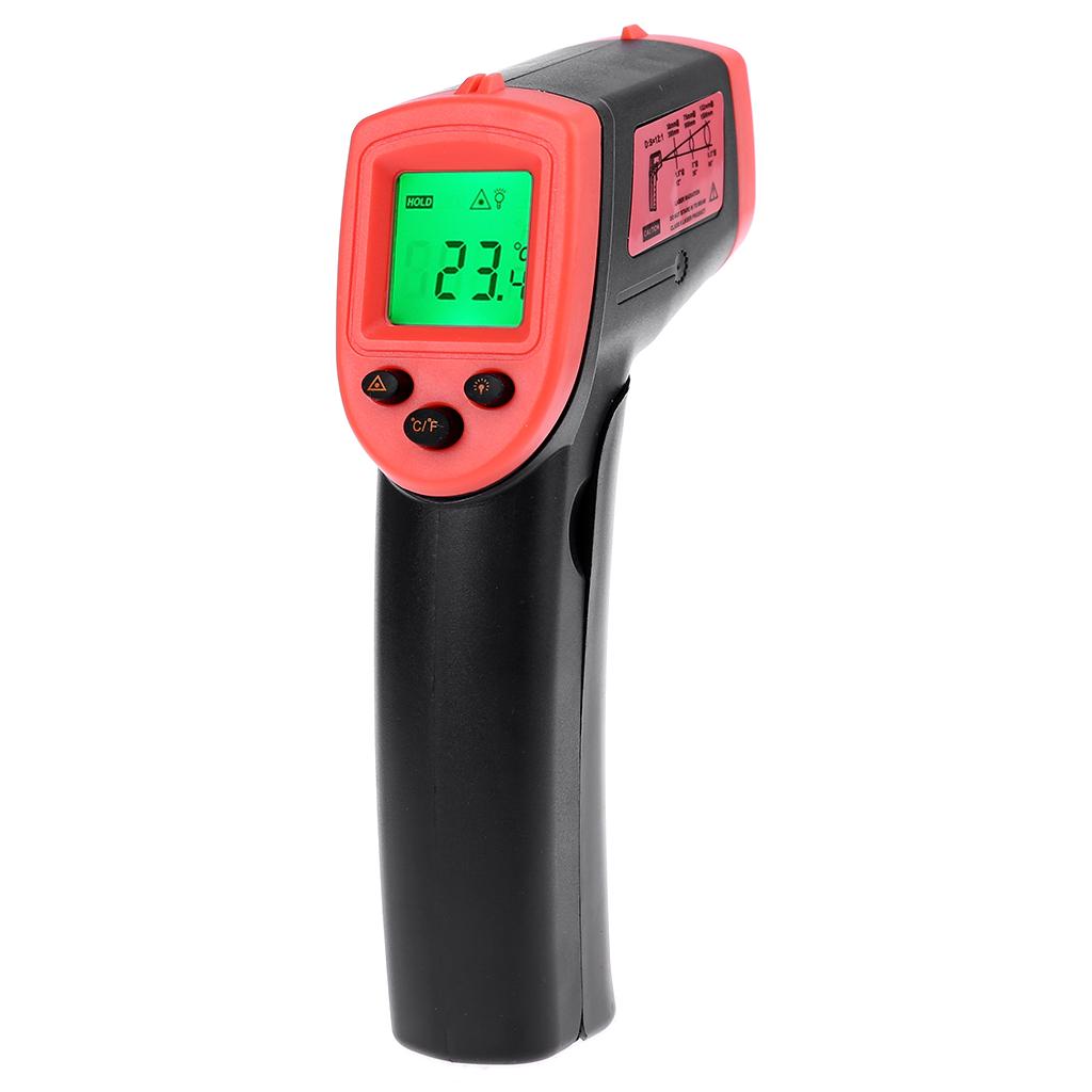HW600 Non-Contact Industrial Infrared Thermometer Useful IR High Temperature Gun -50~600℃/ -58~1122℉ LCD Laser-Pointer