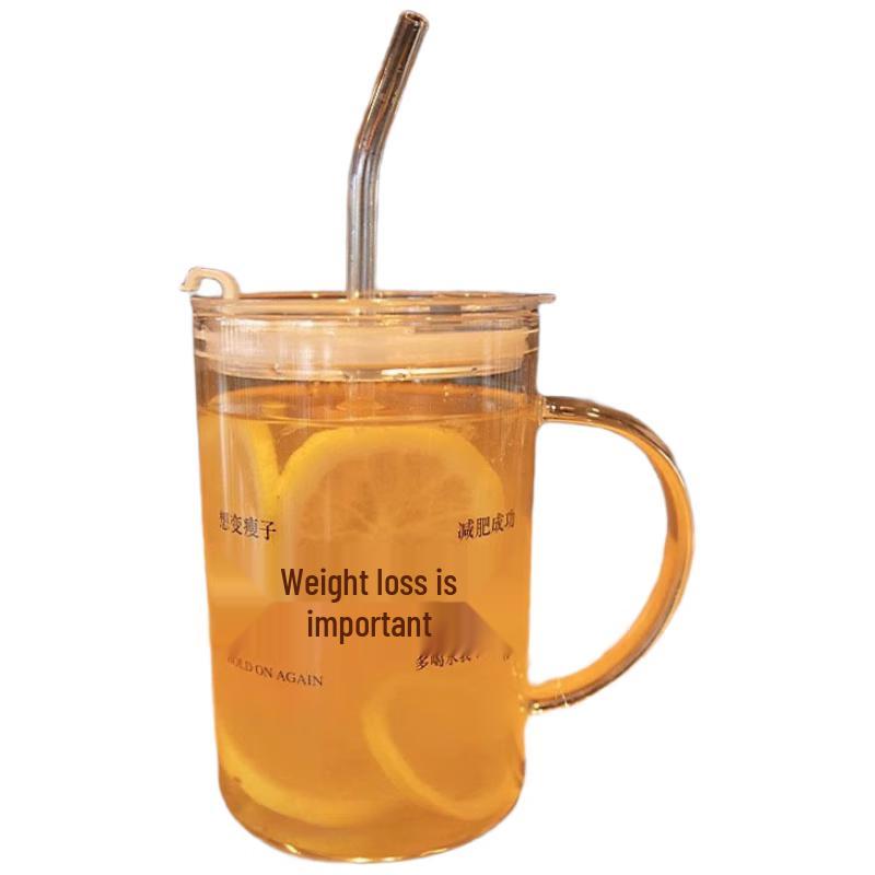 Suixi (SX) 1000ml High Borosilicate Glass Handle Mugs (Set of 2)